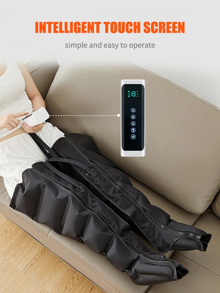 6 Airbag Air Compression Massage Boots Pneumatic Boots Used for Circulation and Leg Muscle Relaxation to Relieve Varicos Veins