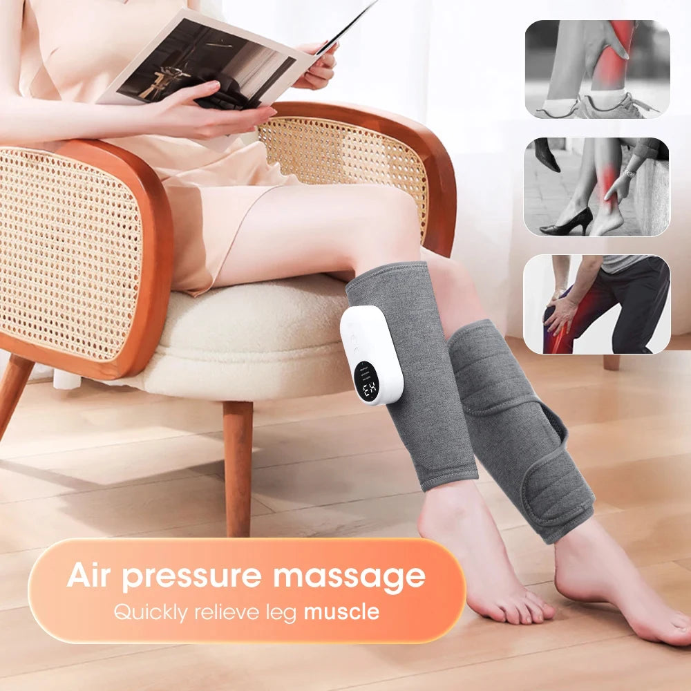 PASTSKY 360° Air Pressure Calf Massager Machine 3 Mode Foot Leg Muscle Relaxation Promote Blood Circulation