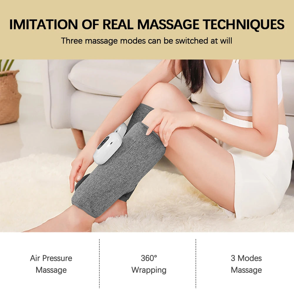 PASTSKY 360° Air Pressure Calf Massager Machine 3 Mode Foot Leg Muscle Relaxation Promote Blood Circulation