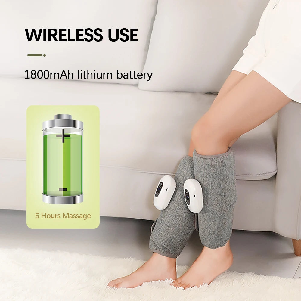 PASTSKY 360° Air Pressure Calf Massager Machine 3 Mode Foot Leg Muscle Relaxation Promote Blood Circulation