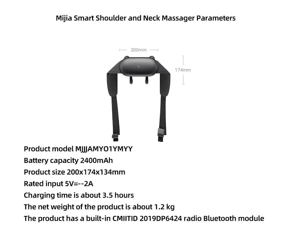 Xiaomi Smart Neck and Shoulder Massager Integrated Massage Hot Compress Custom mode Work with Mi Home APP Control