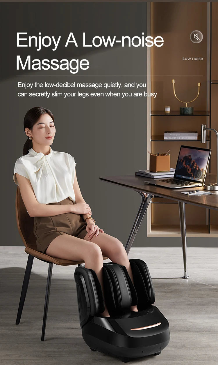 High Quality Air Pressure Electric Hot Heater Foot Massager Machine Vibrate Roller Bath Kneading Leg Foot Full Wrap Massage
