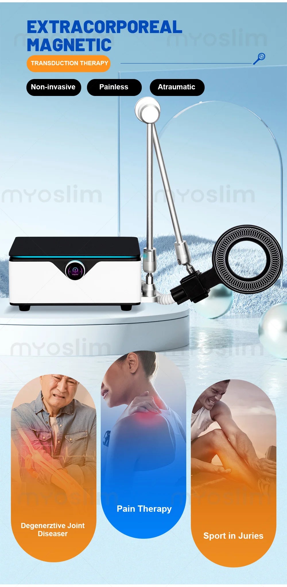 Profession Body Physiotherapy Machine EMTT Physio Magnetotherapy Pulsed Machines PMST Pulled Muscle Bone Pain Relief Arthritic