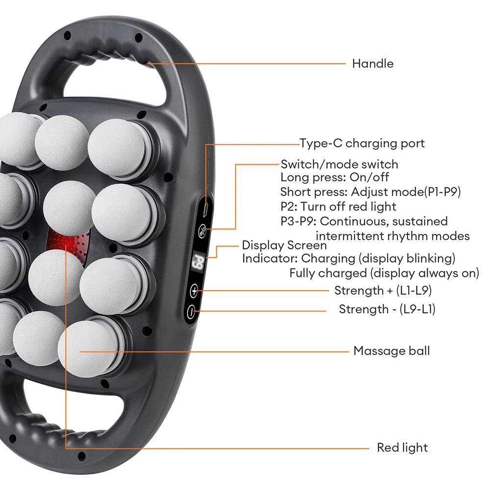 8/16 Heads Body Massage Gun High-Frequency Vibration Fascia Gun Back Waist Massager Neck Shoulder Massager Muscle masajeador
